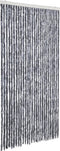 vidaXL - Vliegengordijn - 118x220 - cm - chenille - zilverkleurig