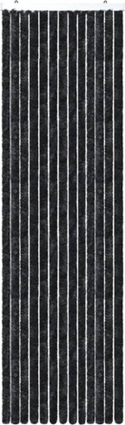 vidaXL - Vliegengordijn - 120x220 - cm - chenille - antraciet