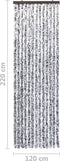 vidaXL - Vliegengordijn - 120x220 - cm - chenille - bruin - en - beige