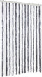 vidaXL - Vliegengordijn - 120x220 - cm - chenille - grijs - en - wit