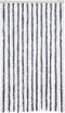 vidaXL - Vliegengordijn - 120x220 - cm - chenille - grijs - en - wit