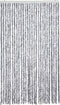 vidaXL - Vliegengordijn - 120x220 - cm - chenille - wit - en - grijs