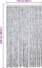 vidaXL - Vliegengordijn - 120x220 - cm - chenille - wit - en - grijs