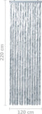 vidaXL - Vliegengordijn - 120x220 - cm - chenille - wit - en - grijs
