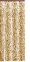 vidaXL - Vliegengordijn - 56x185 - cm - chenille - beige - en - bruin