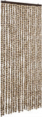 vidaXL - Vliegengordijn - 56x185 - cm - chenille - beige - en - bruin