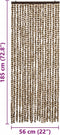 vidaXL - Vliegengordijn - 56x185 - cm - chenille - beige - en - bruin