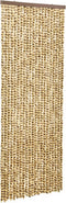 vidaXL - Vliegengordijn - 56x185 - cm - chenille - beige - en - bruin