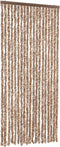 vidaXL - Vliegengordijn - 56x185 - cm - chenille - beige - en - donkerbruin