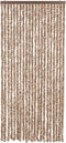 vidaXL - Vliegengordijn - 56x185 - cm - chenille - beige - en - donkerbruin