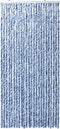 vidaXL - Vliegengordijn - 56x185 - cm - chenille - blauw, - wit - en - zilver