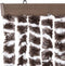 vidaXL - Vliegengordijn - 56x185 - cm - chenille - bruin - en - wit