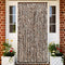 vidaXL - Vliegengordijn - 56x185 - cm - chenille - bruin - en - wit