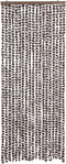 vidaXL - Vliegengordijn - 56x185 - cm - chenille - bruin - en - wit
