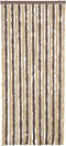 vidaXL - Vliegengordijn - 56x185 - cm - chenille - donkerbruin - en - beige