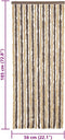 vidaXL - Vliegengordijn - 56x185 - cm - chenille - donkerbruin - en - beige