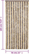 vidaXL - Vliegengordijn - 56x185 - cm - chenille - donkerbruin - en - beige