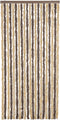 vidaXL - Vliegengordijn - 56x185 - cm - chenille - donkerbruin - en - beige
