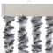 vidaXL - Vliegengordijn - 56x185 - cm - chenille - grijs - en - zwart-wit