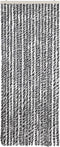 vidaXL - Vliegengordijn - 56x185 - cm - chenille - grijs - en - zwart-wit