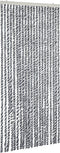 vidaXL - Vliegengordijn - 56x185 - cm - chenille - grijs - en - zwart-wit
