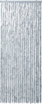 vidaXL - Vliegengordijn - 56x185 - cm - chenille - grijs - en - wit