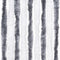 vidaXL - Vliegengordijn - 56x185 - cm - chenille - grijs - en - wit