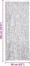 vidaXL - Vliegengordijn - 56x185 - cm - chenille - licht- - en - donkergrijs