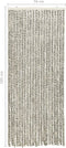 vidaXL - Vliegengordijn - 56x185 - cm - chenille - licht- - en - donkergrijs