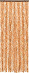 vidaXL - Vliegengordijn - 56x185 - cm - chenille - oker - en - wit