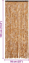 vidaXL - Vliegengordijn - 56x185 - cm - chenille - oker - en - wit
