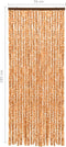 vidaXL - Vliegengordijn - 56x185 - cm - chenille - oker - en - wit