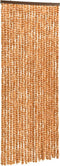 vidaXL - Vliegengordijn - 56x185 - cm - chenille - oker - en - wit