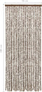 vidaXL - Vliegengordijn - 56x185 - cm - chenille - taupe - en - wit