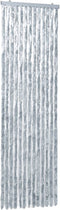 vidaXL - Vliegengordijn - 56x185 - cm - chenille - wit - en - grijs