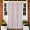 vidaXL - Vliegengordijn - 56x185 - cm - chenille - zilvergrijs - en - roze