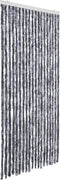 vidaXL - Vliegengordijn - 56x185 - cm - chenille - zilverkleurig