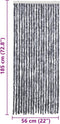 vidaXL - Vliegengordijn - 56x185 - cm - chenille - zilverkleurig