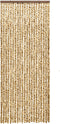vidaXL - Vliegengordijn - 56x200 - cm - chenille - beige - en - bruin