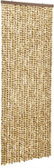 vidaXL - Vliegengordijn - 56x200 - cm - chenille - beige - en - bruin
