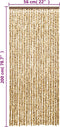 vidaXL - Vliegengordijn - 56x200 - cm - chenille - beige - en - bruin