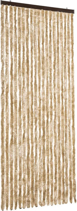 vidaXL - Vliegengordijn - 56x200 - cm - chenille - beige