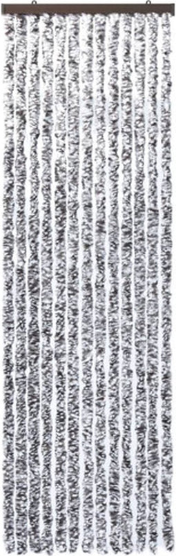 vidaXL - Vliegengordijn - 56x200 - cm - chenille - bruin - en - beige