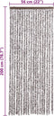 vidaXL - Vliegengordijn - 56x200 - cm - chenille - bruin - en - beige