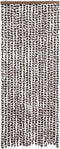 vidaXL - Vliegengordijn - 56x200 - cm - chenille - bruin - en - wit