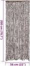 vidaXL - Vliegengordijn - 56x200 - cm - chenille - bruin - en - wit