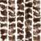 vidaXL - Vliegengordijn - 56x200 - cm - chenille - bruin - en - wit