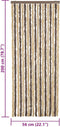 vidaXL - Vliegengordijn - 56x200 - cm - chenille - donkerbruin - en - beige