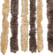 vidaXL - Vliegengordijn - 56x200 - cm - chenille - donkerbruin - en - beige