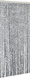 vidaXL - Vliegengordijn - 56x200 - cm - chenille - grijs - en - zwart-wit